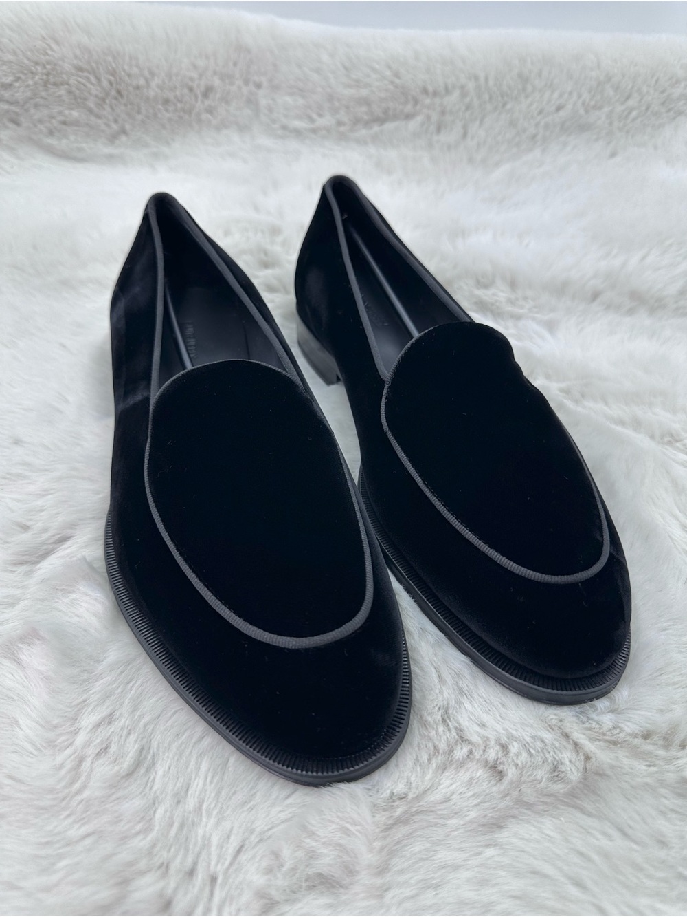 SuitSupply Black Velvet Tuxedo Loafers Slip On Shoes Men’s US 9 NWT